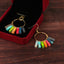 Boho Style Authentic 7 Chakra Imperial J-asper Brass Charm Dangle Earrings Dropshopping