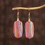 Boho Rainbow Striped Emperor Stone Drop Earrings