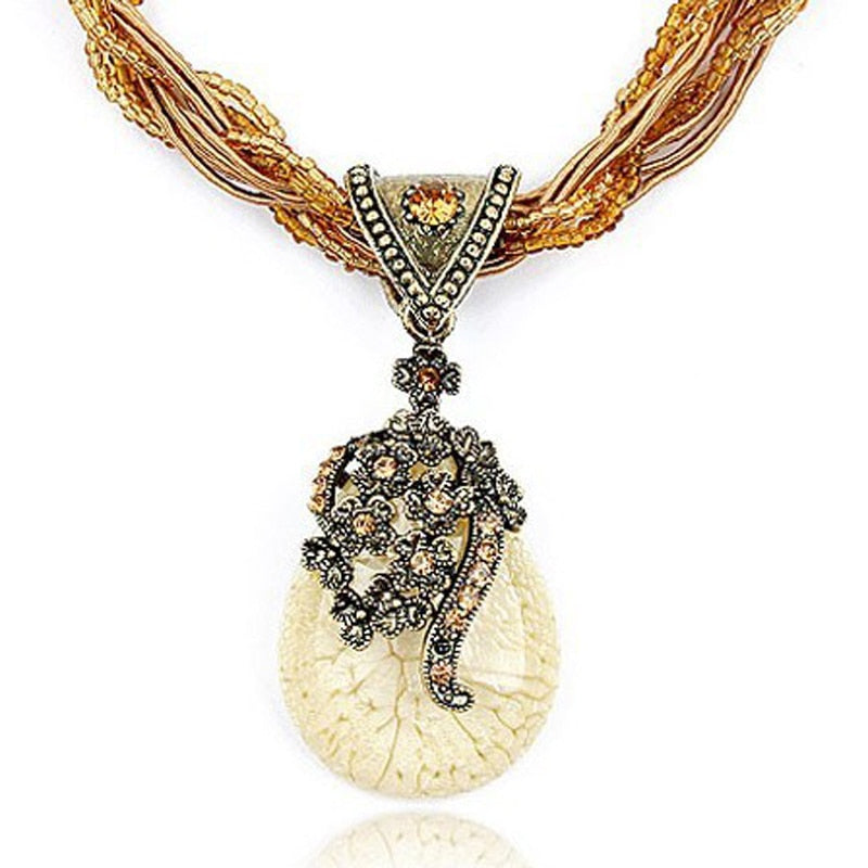 Vintage Women Crystal Bohemia Style Necklace - My Treasure Barn