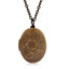 Oval Carved Flower Locket Pendant Necklace - My Treasure Barn