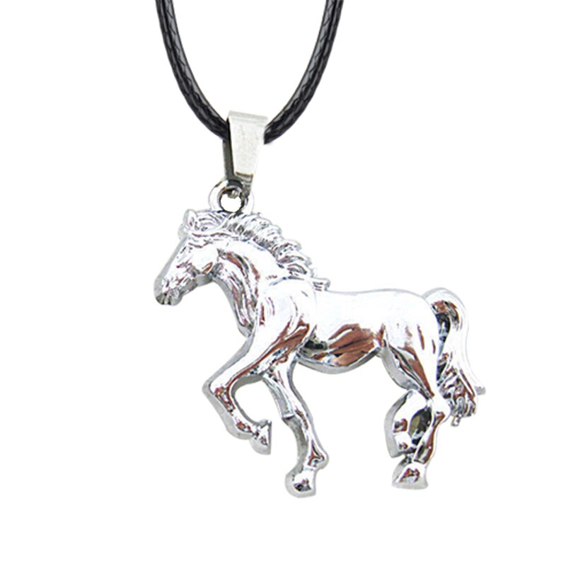 Vintage Horse Pendant Leather Necklace. - My Treasure Barn