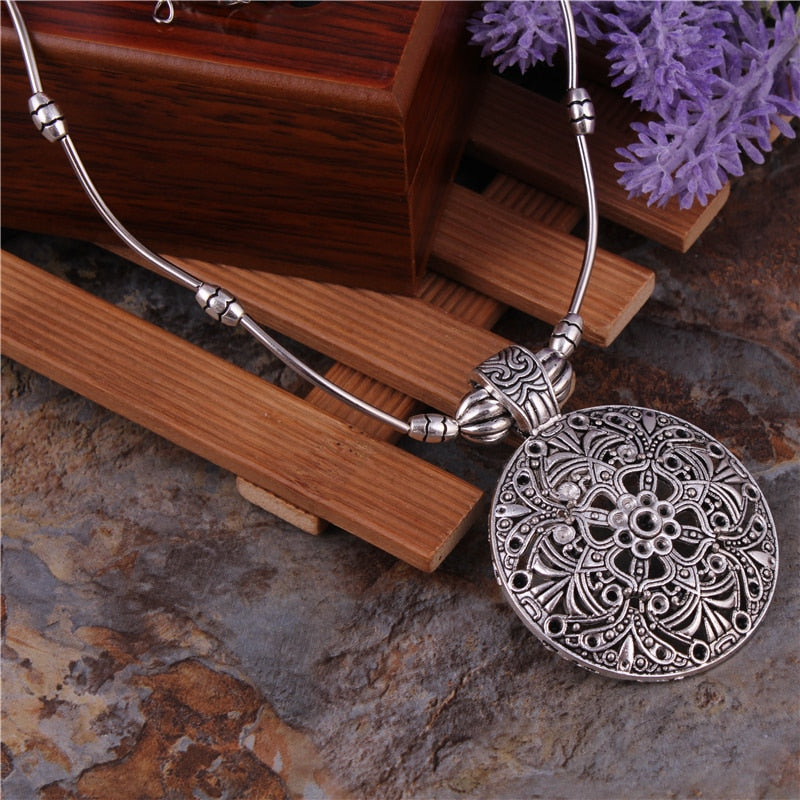 Vintage Jewelry Bohemian Tibetan Silver Chain Necklaces - My Treasure Barn