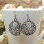 Vintage Ethnic Silver Round Drop Earrings
